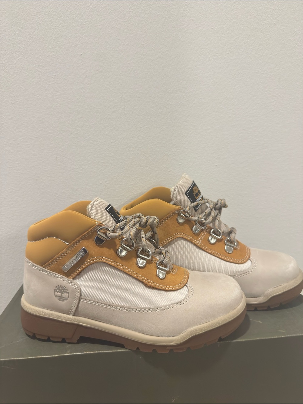 Timberland Kids Tan and Mustard Hiking Boots